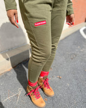 Load image into Gallery viewer, Army Green Supermom Joggers CLEARANCE