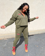 Load image into Gallery viewer, Army Green Supermom Joggers CLEARANCE